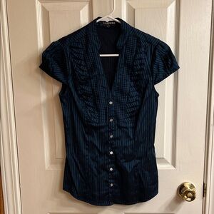 Express Dark Blue Button Down Shirt